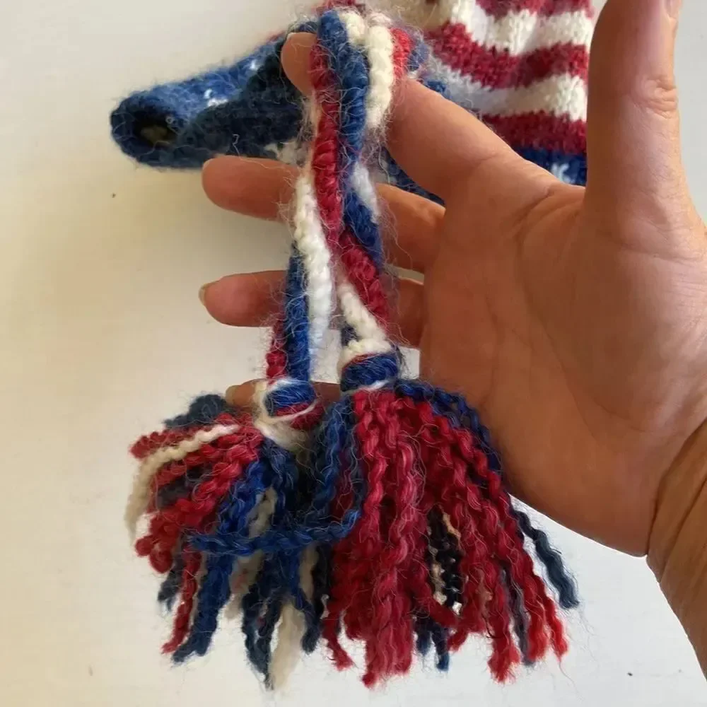 Peruvian Trading Company Beanie Red, White & Blue